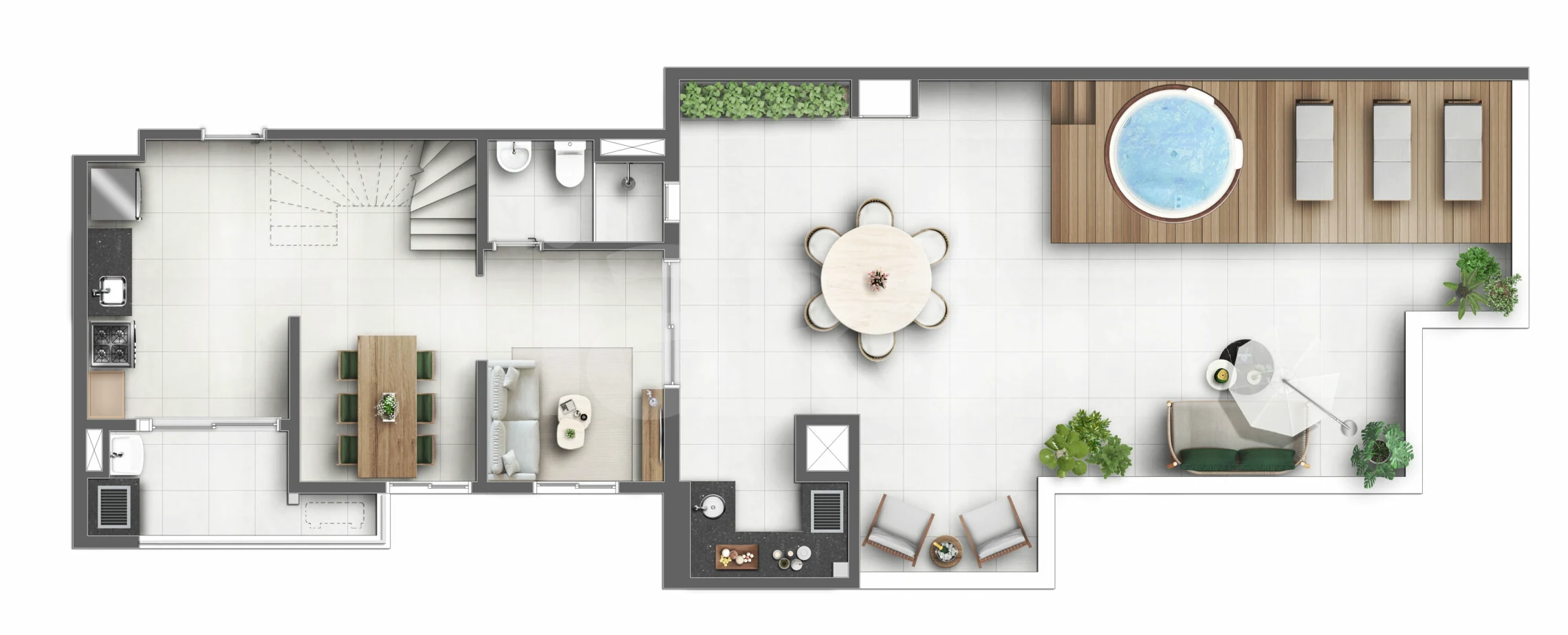 Planta — Cobertura Duplex 152,31 m²