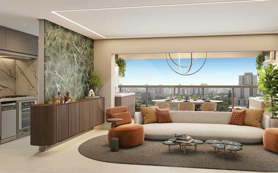 Blue Marine Home Resort - Studio com 26,56 m², em Vila Monte Alegre — foto 2
