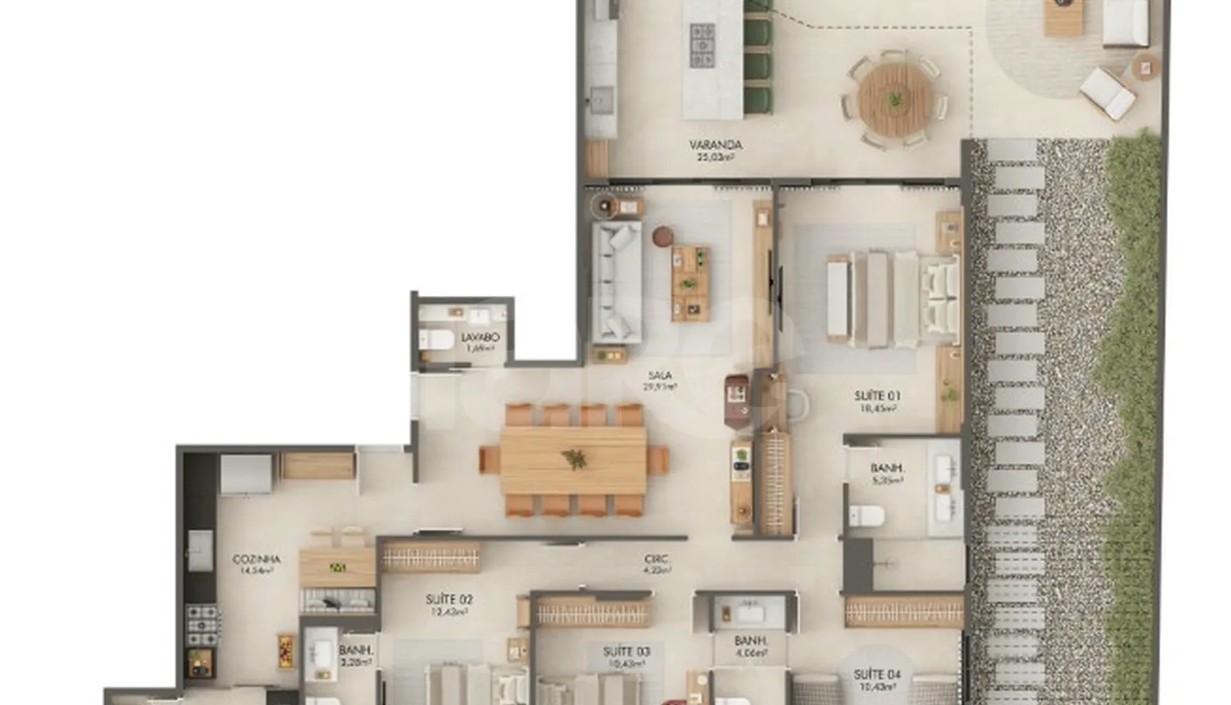 Planta — Garden 355,27 m²