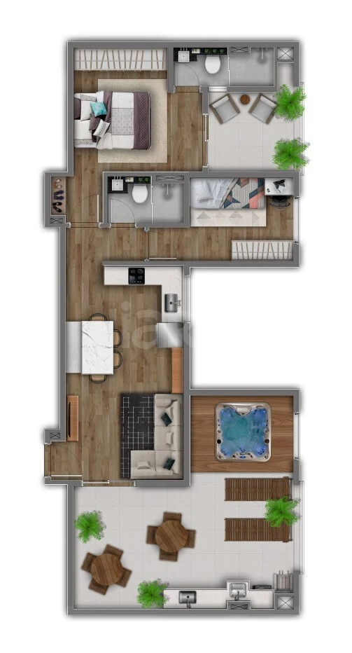 Planta — Cobertura Horizontal 81,75 m²