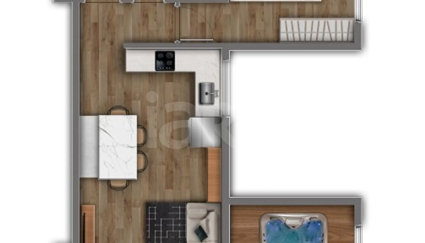 Planta — Cobertura Horizontal 81,75 m²