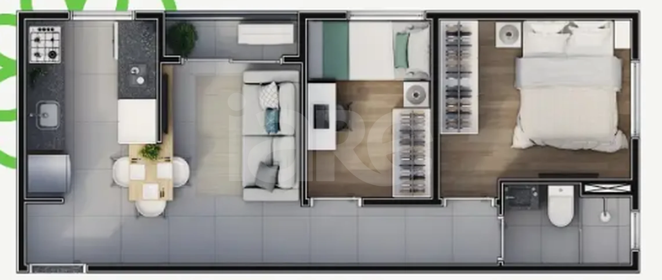 Planta — Apartamento 40,25 m²