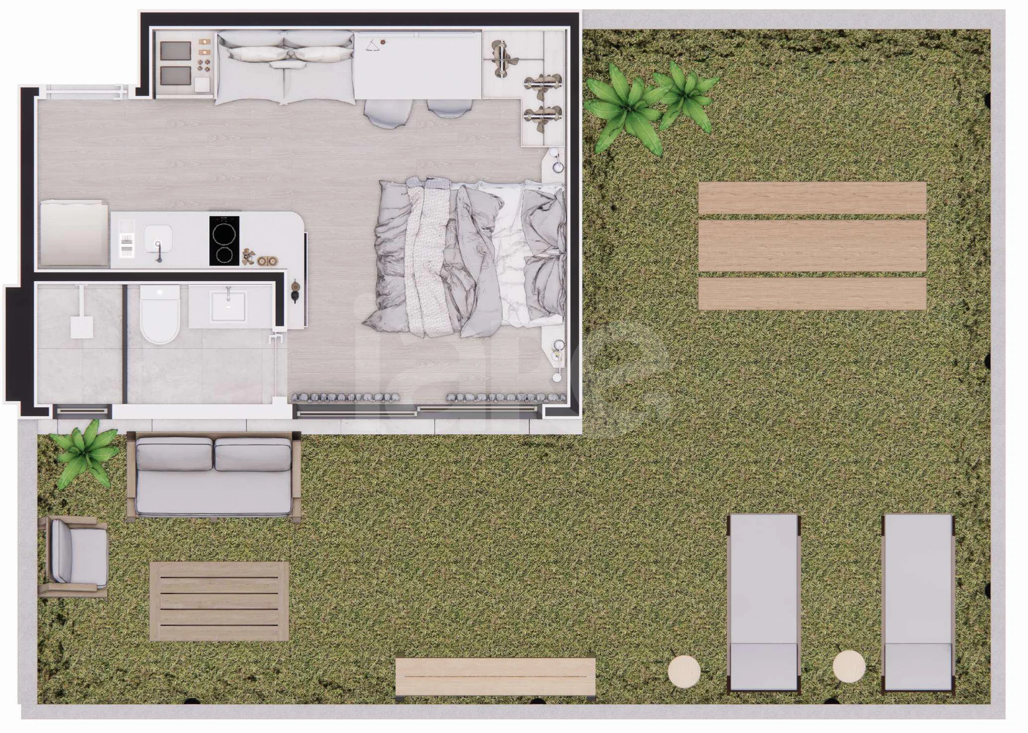 Planta — Garden 71,7 m²