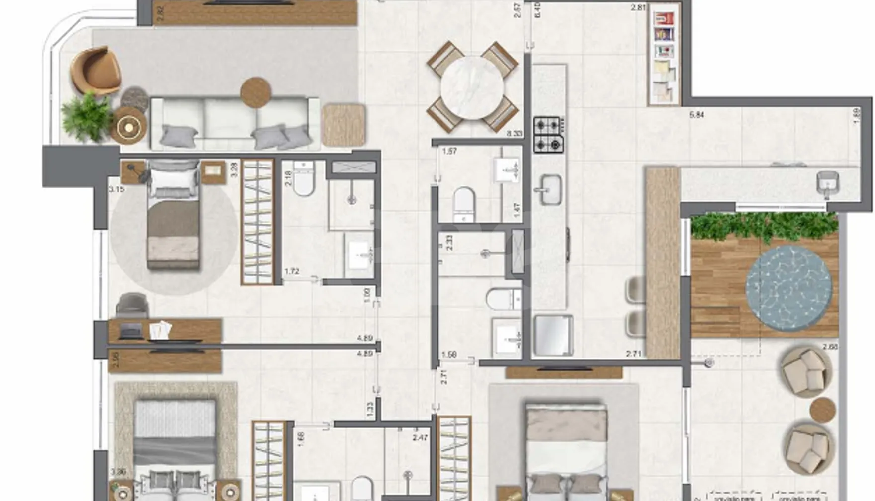 Planta — Garden 116,53 m²
