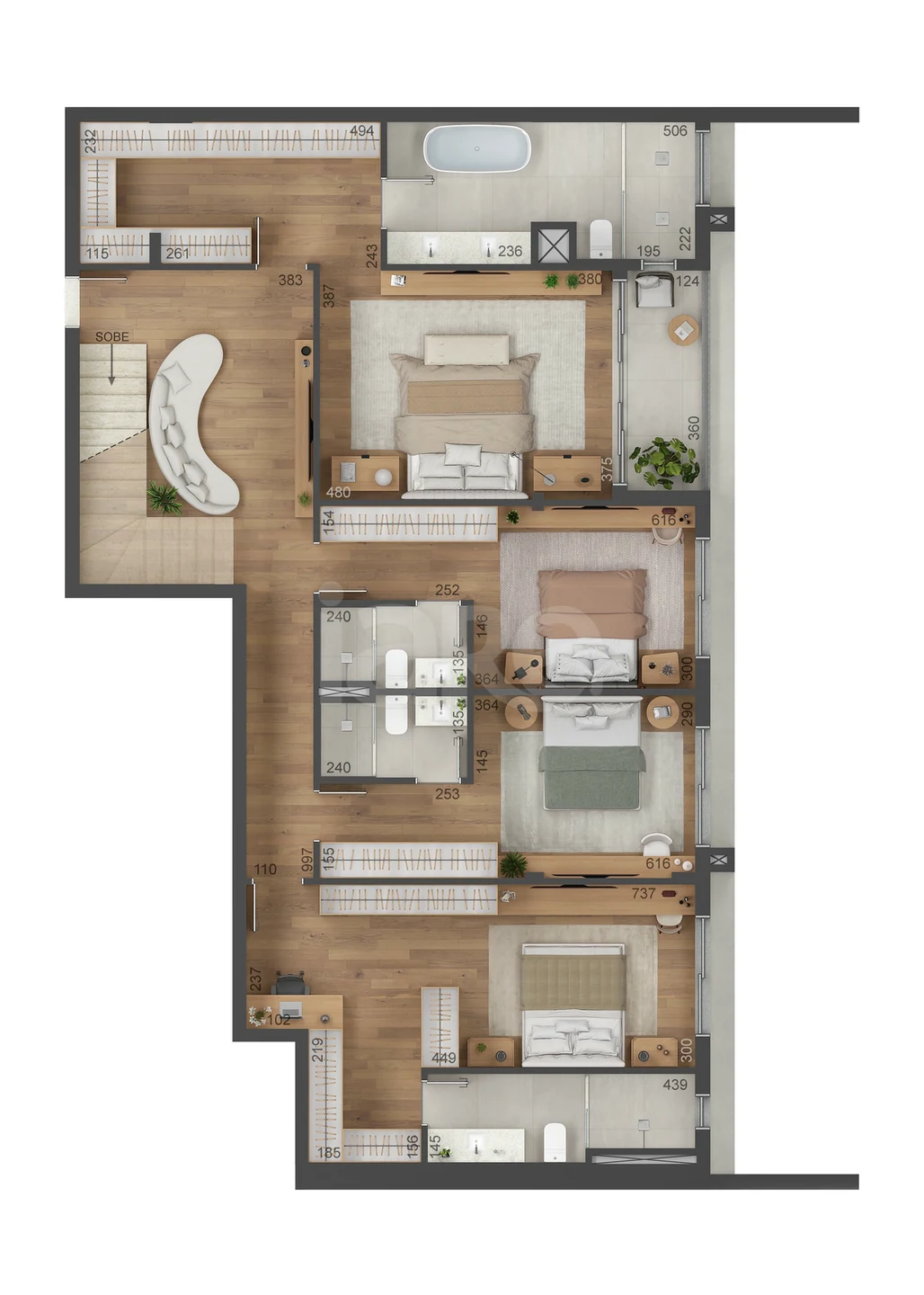 Planta — Cobertura Duplex 248,27 m²