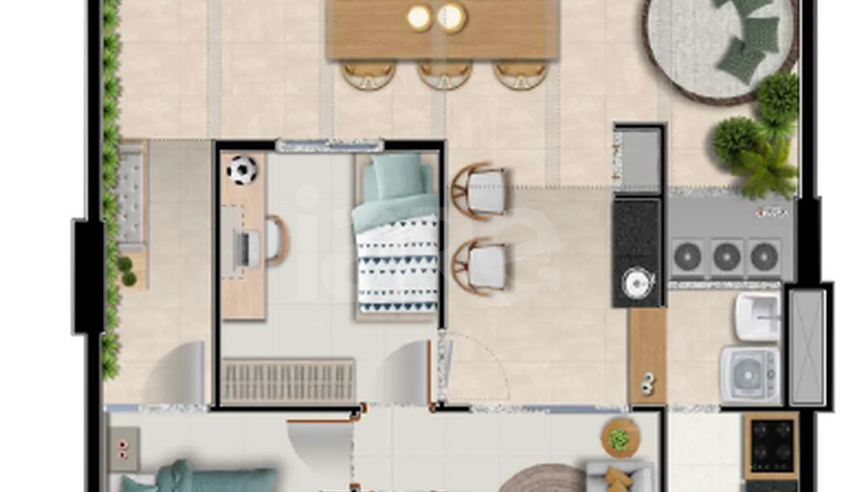 Planta — Garden 104,6 m²