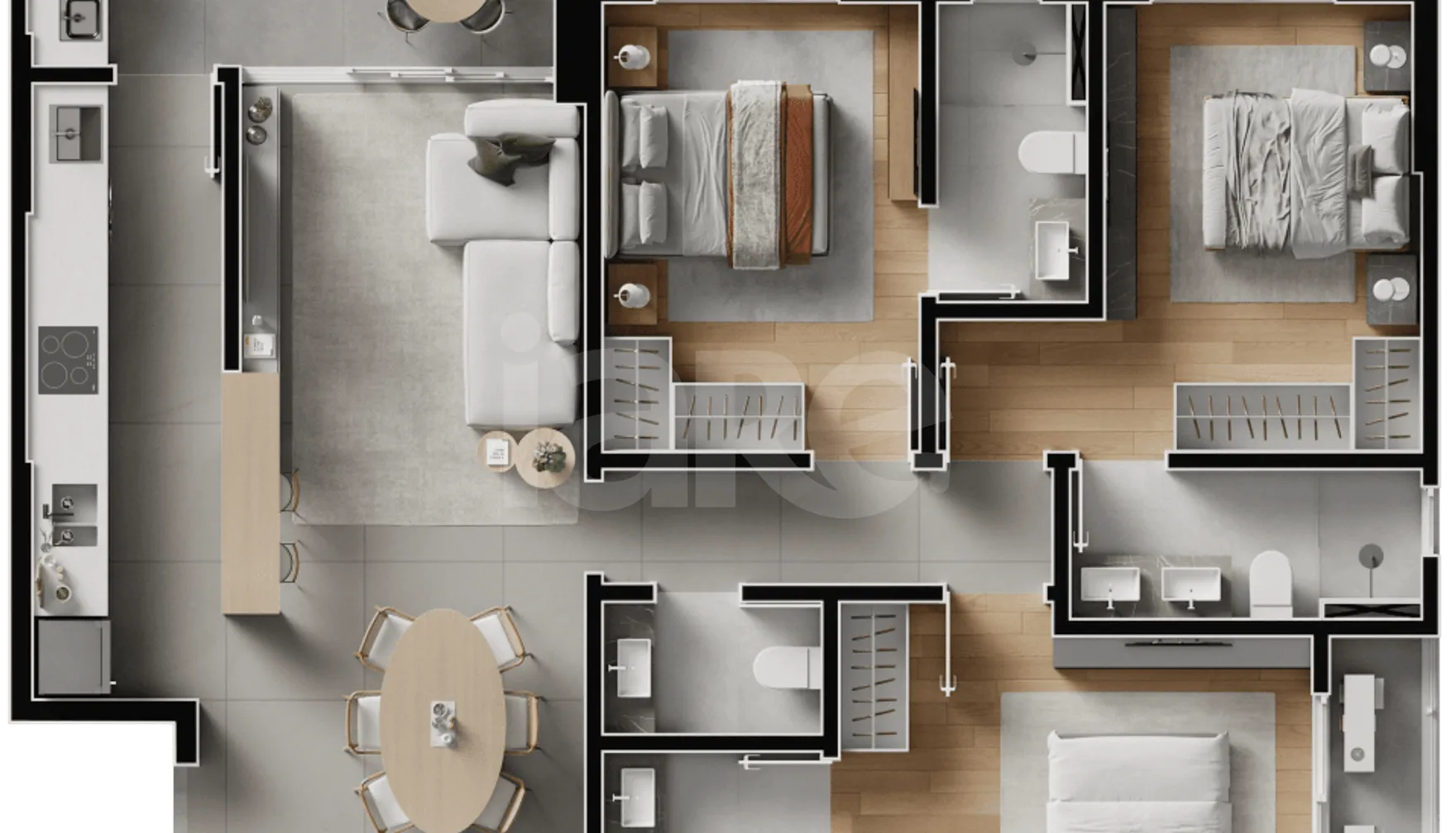 Planta — Apartamento 112,86 m²