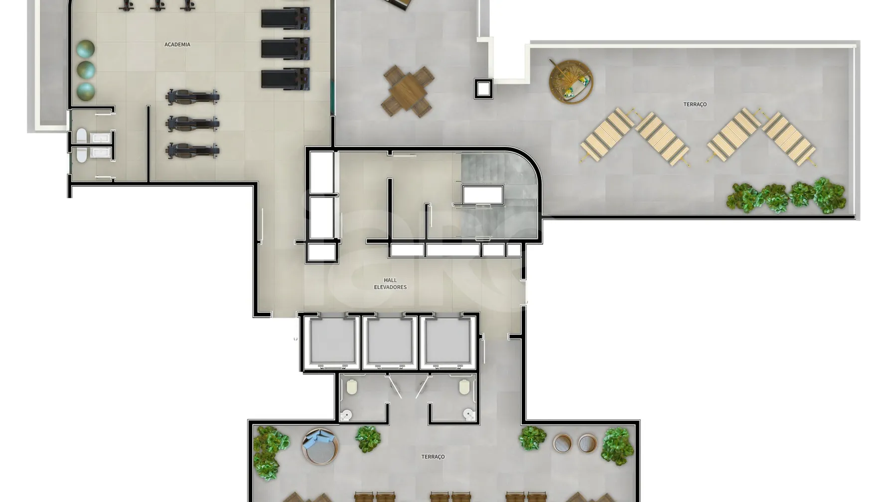 Planta — Pavimento rooftop