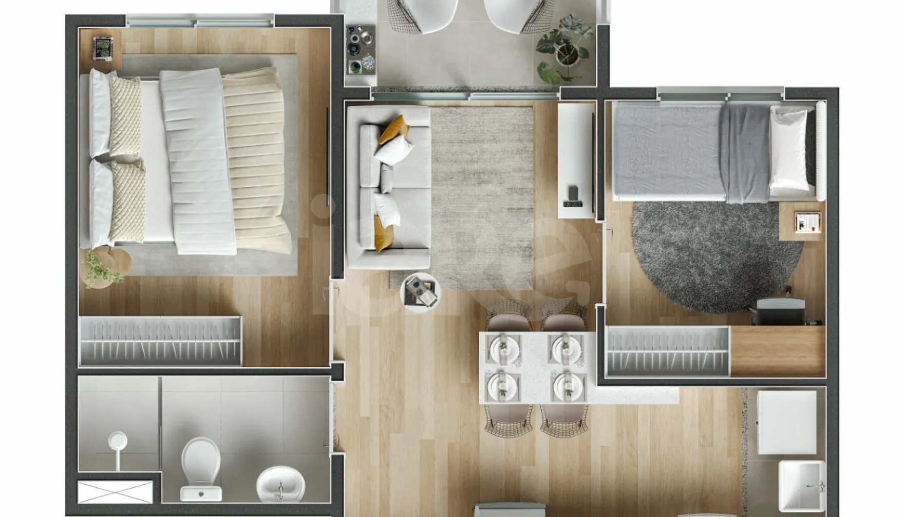 Planta — Apartamento 38,52 m²