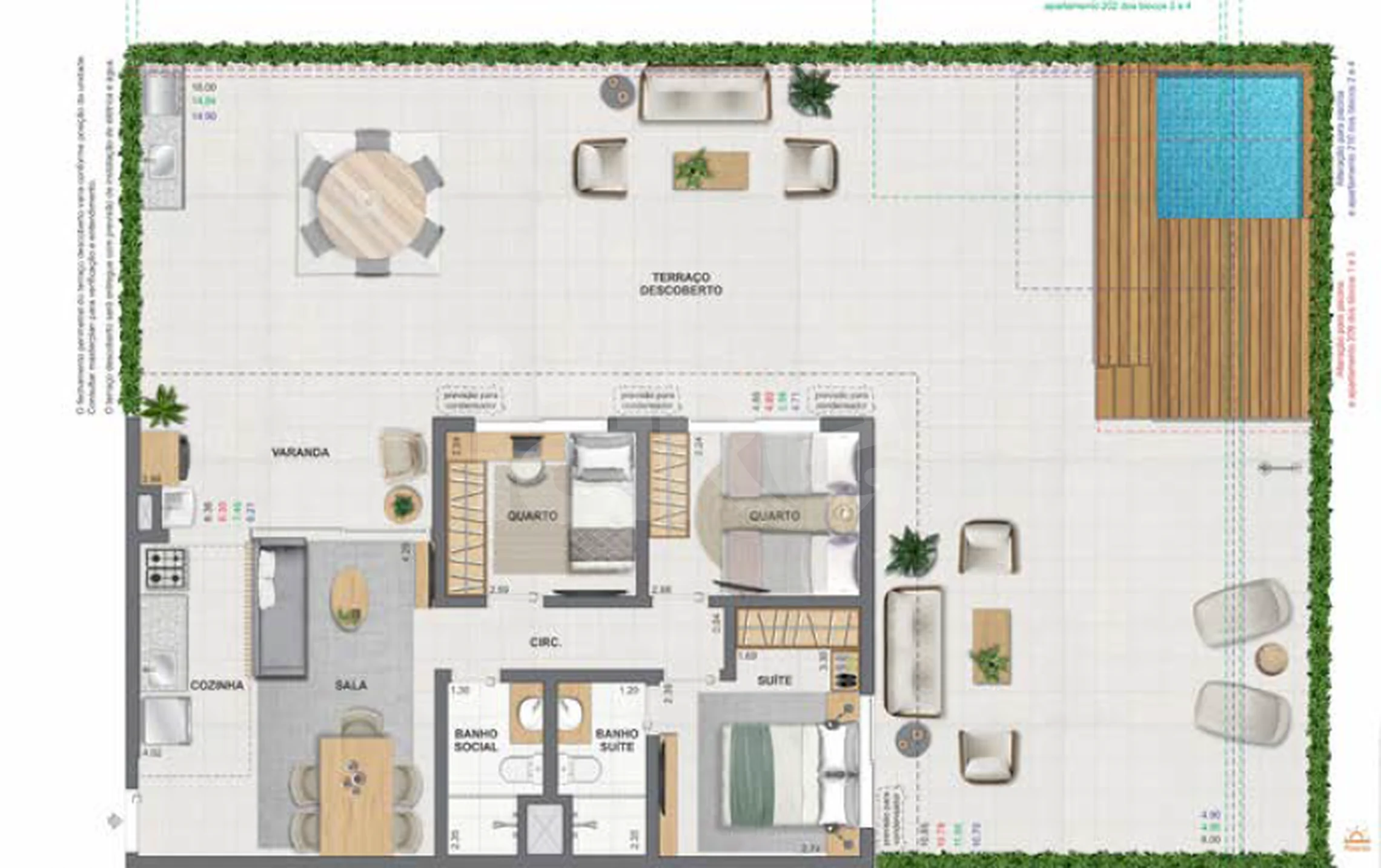 Planta — Garden 179,07 m²