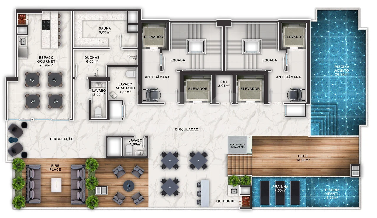 Planta — Pavimento rooftop