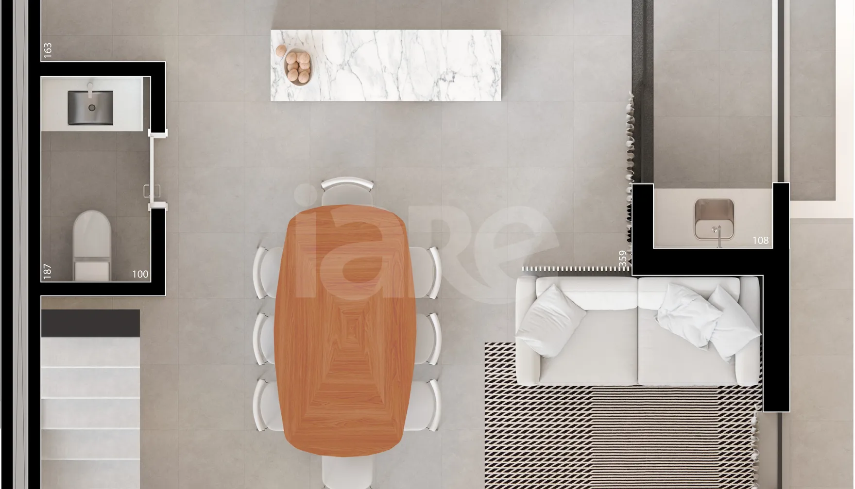 Planta — Cobertura Duplex 133,68 m²
