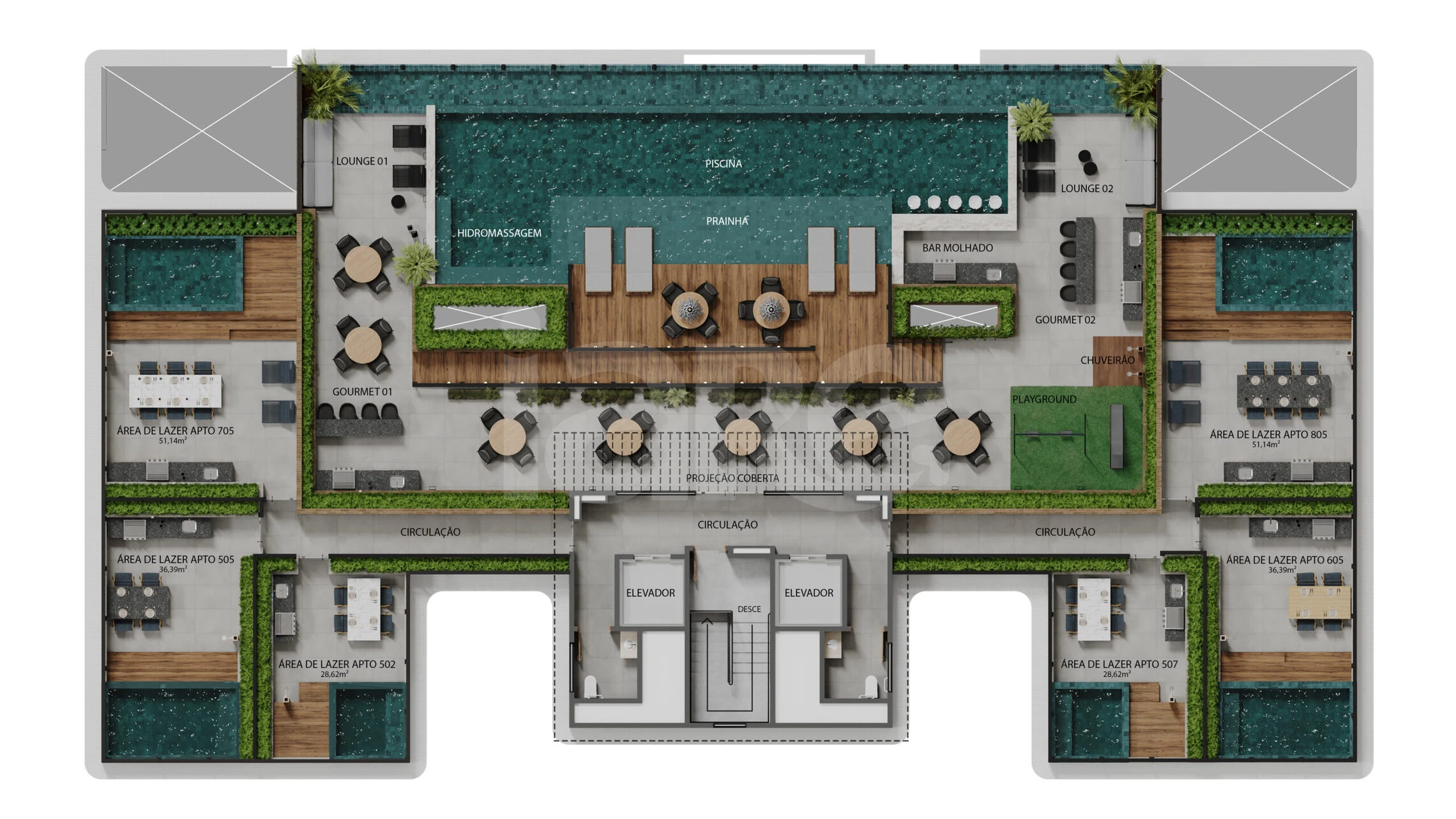 Planta — Pavimento 9