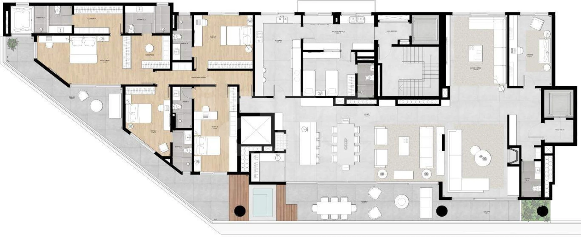 Planta — Pavimento cobertura 2