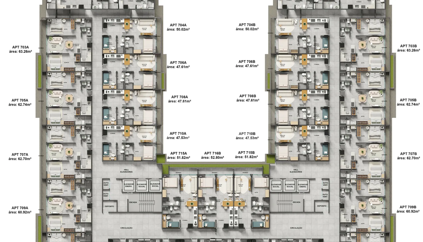 Planta — Pavimento 7