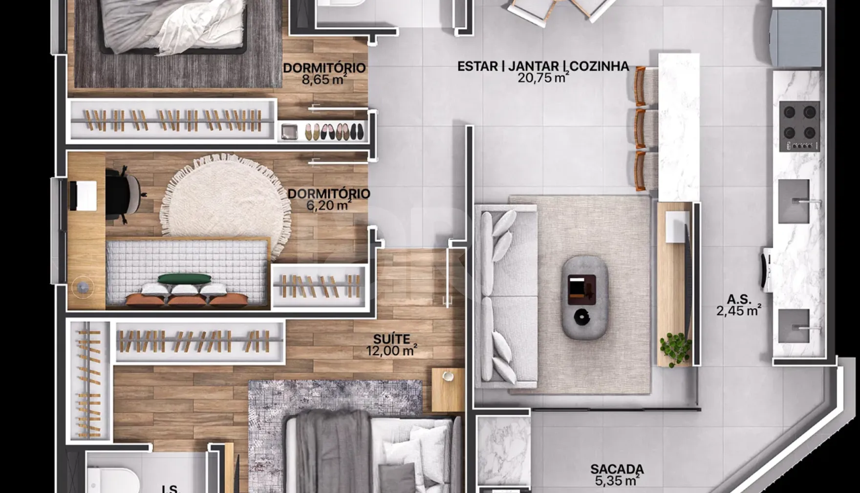 Planta — Garden 82 m²