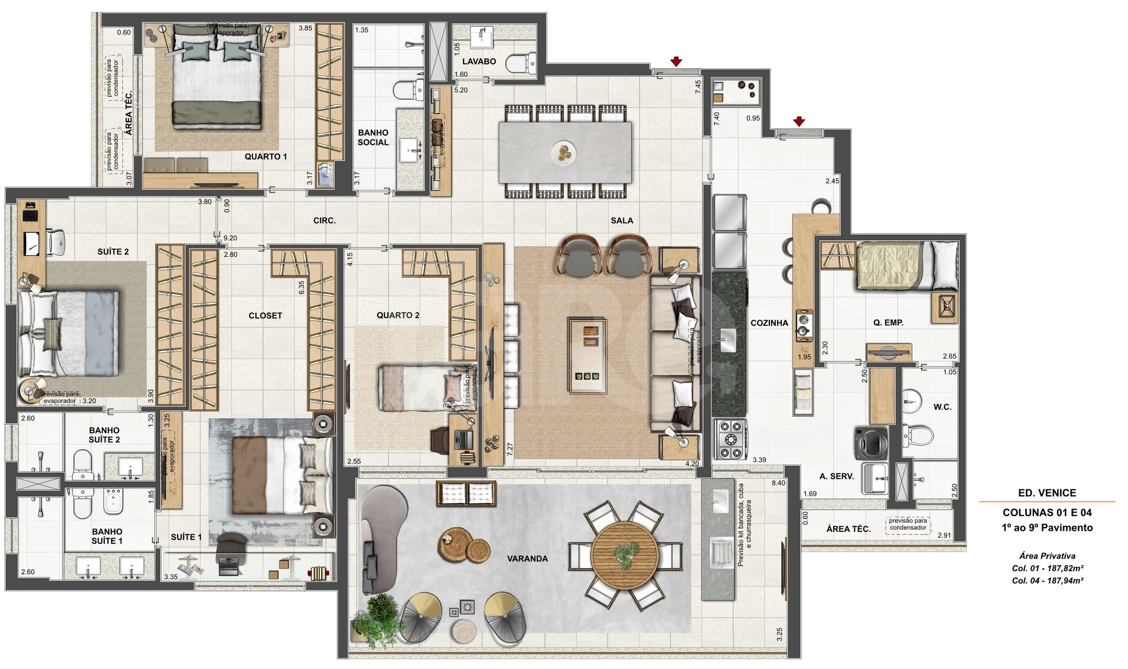 Planta — Apartamento 187,82 m²