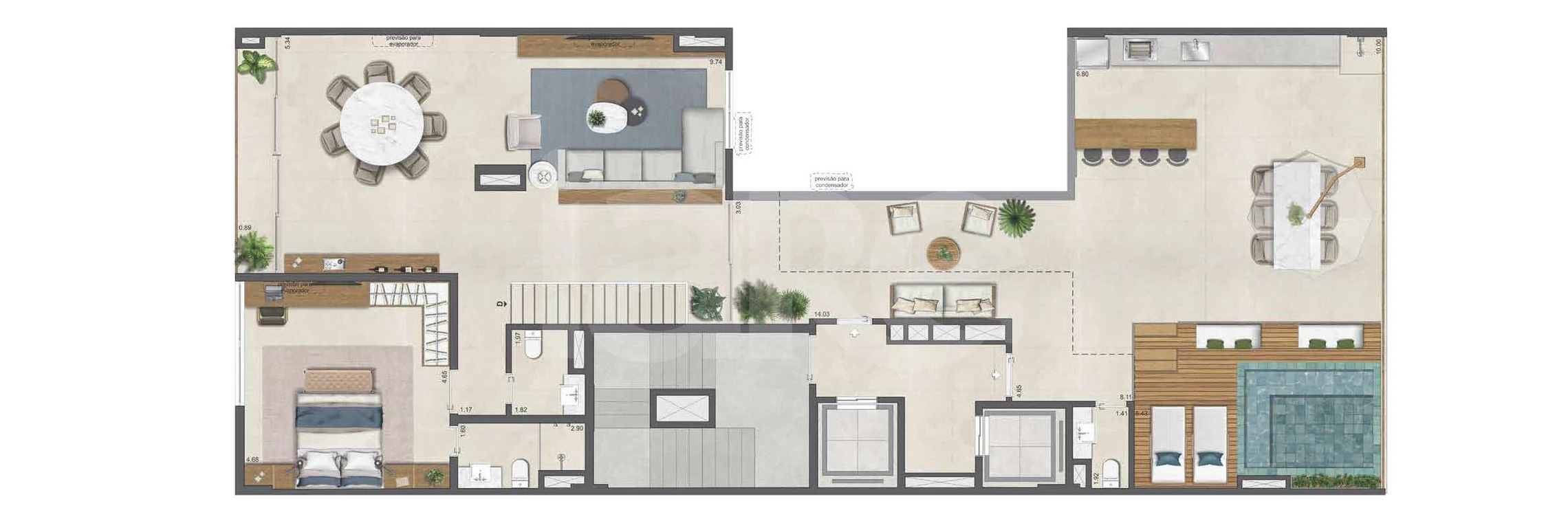 Planta — Cobertura Duplex 415,01 m²