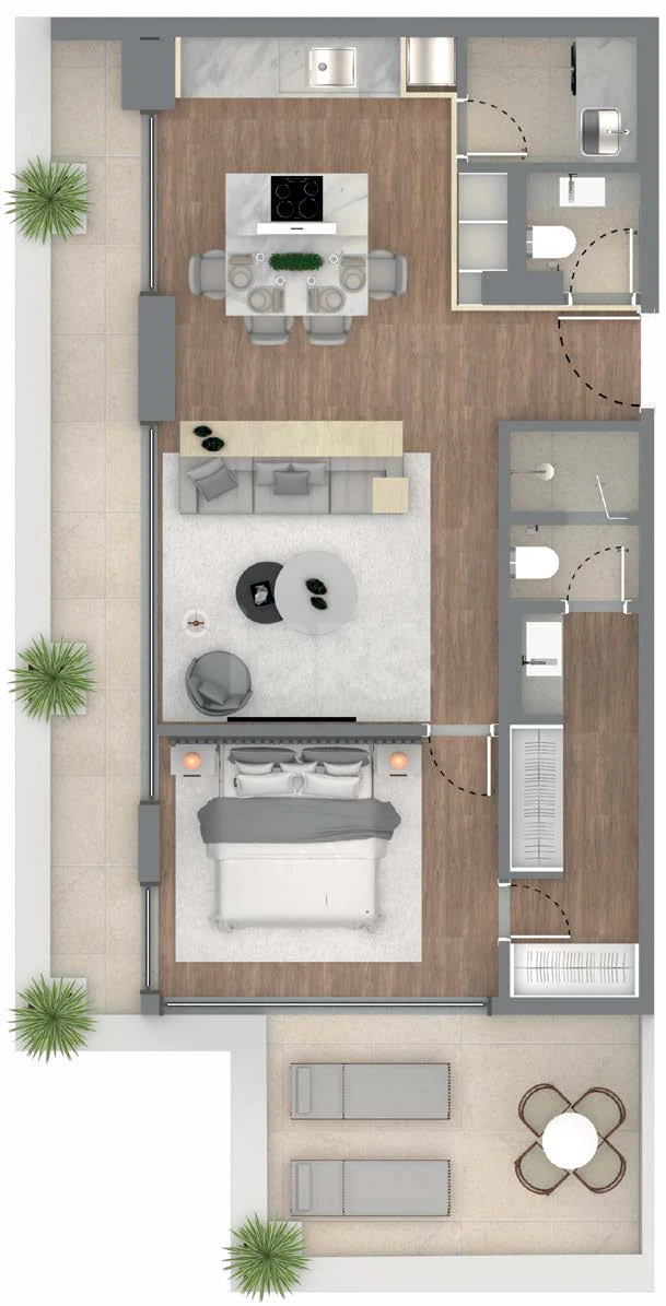 Planta — Apartamento 96,82 m²