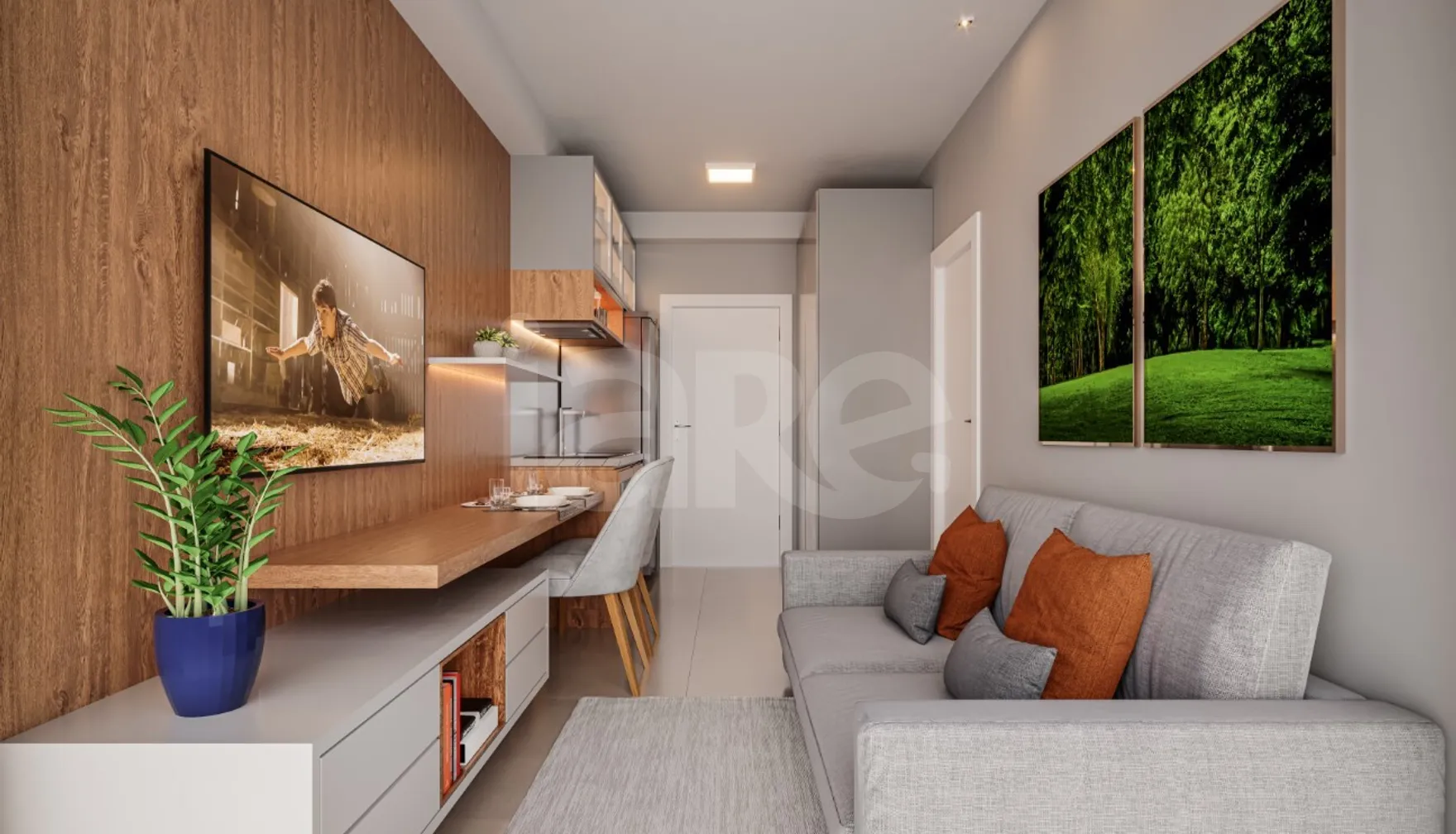 Home Resort Astorga Smart - Apartamento com 31 m², em Vila Guilhermina — foto 3