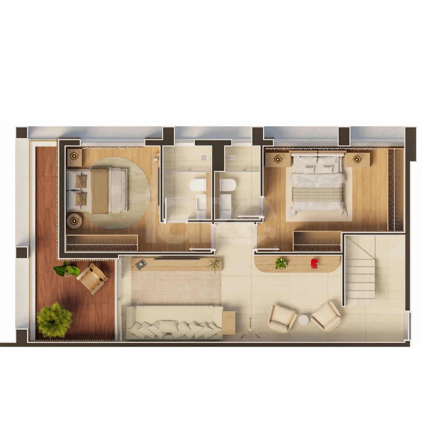 Planta — Cobertura Duplex 156,31 m²