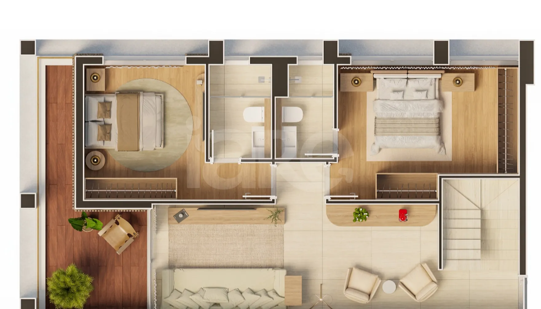 Planta — Cobertura Duplex 156,31 m²