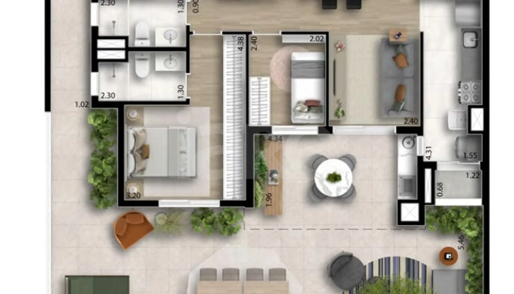 Planta — Garden 152,5 m²