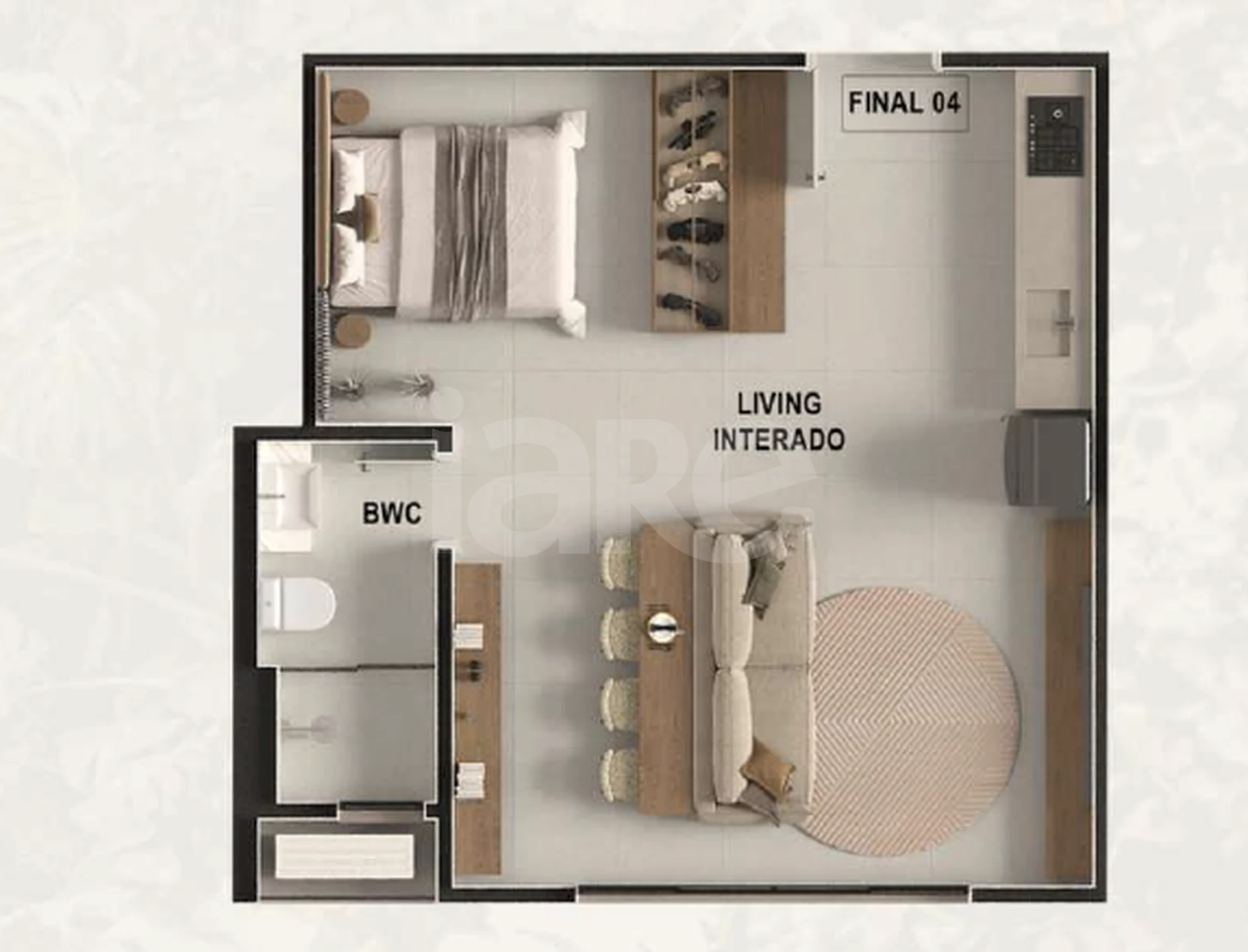 Planta — Studio 41 m²