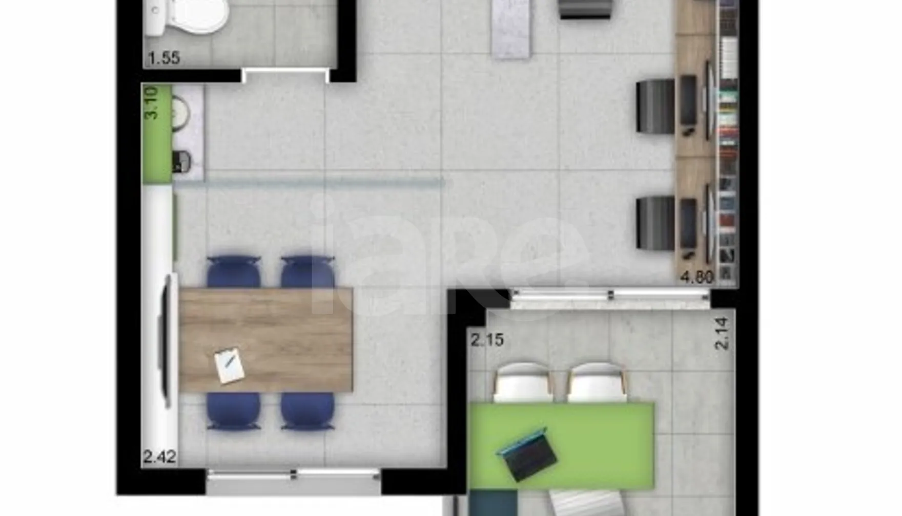 Planta — Sala 27,3 m²