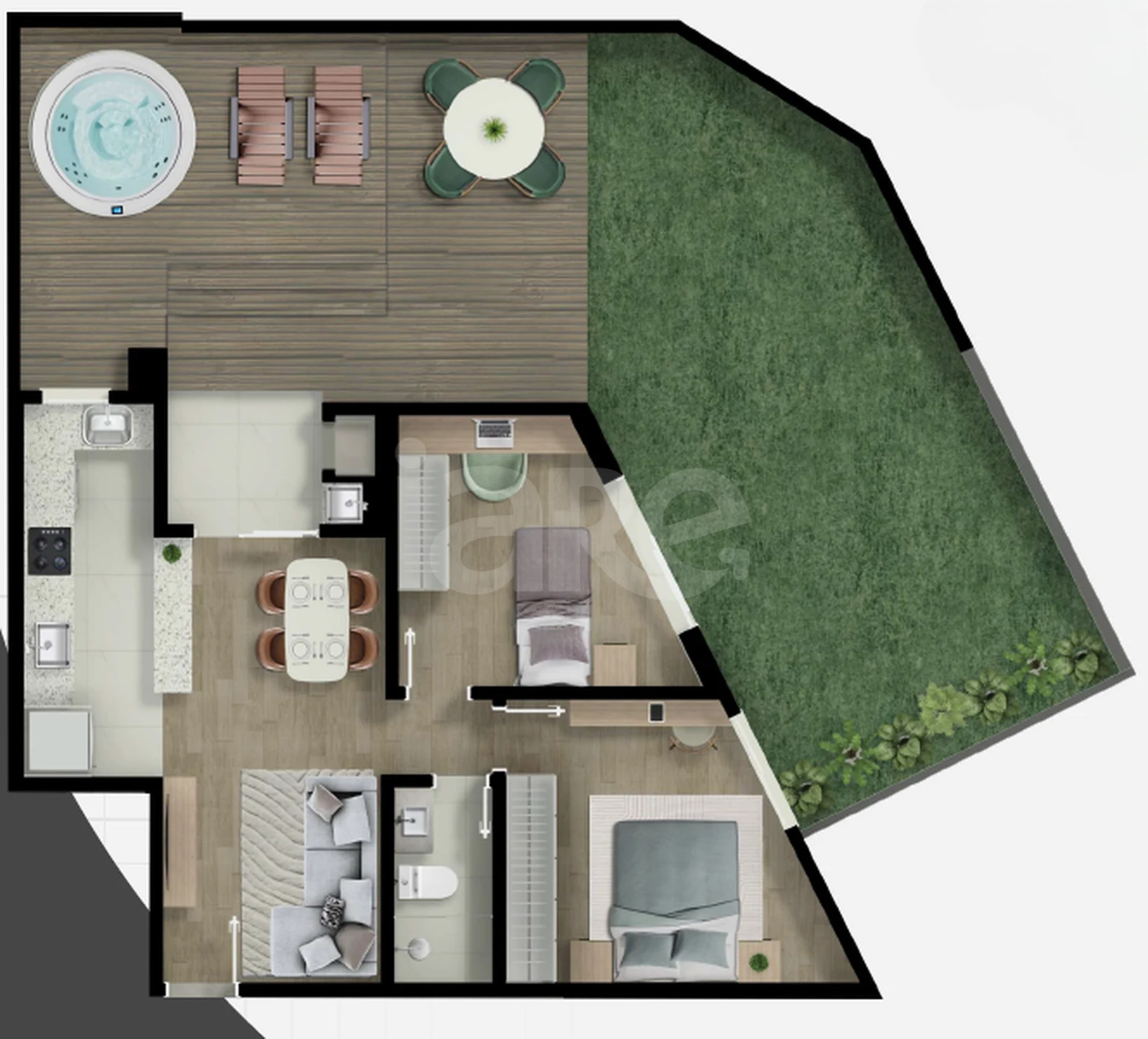 Planta — Garden 126,92 m²