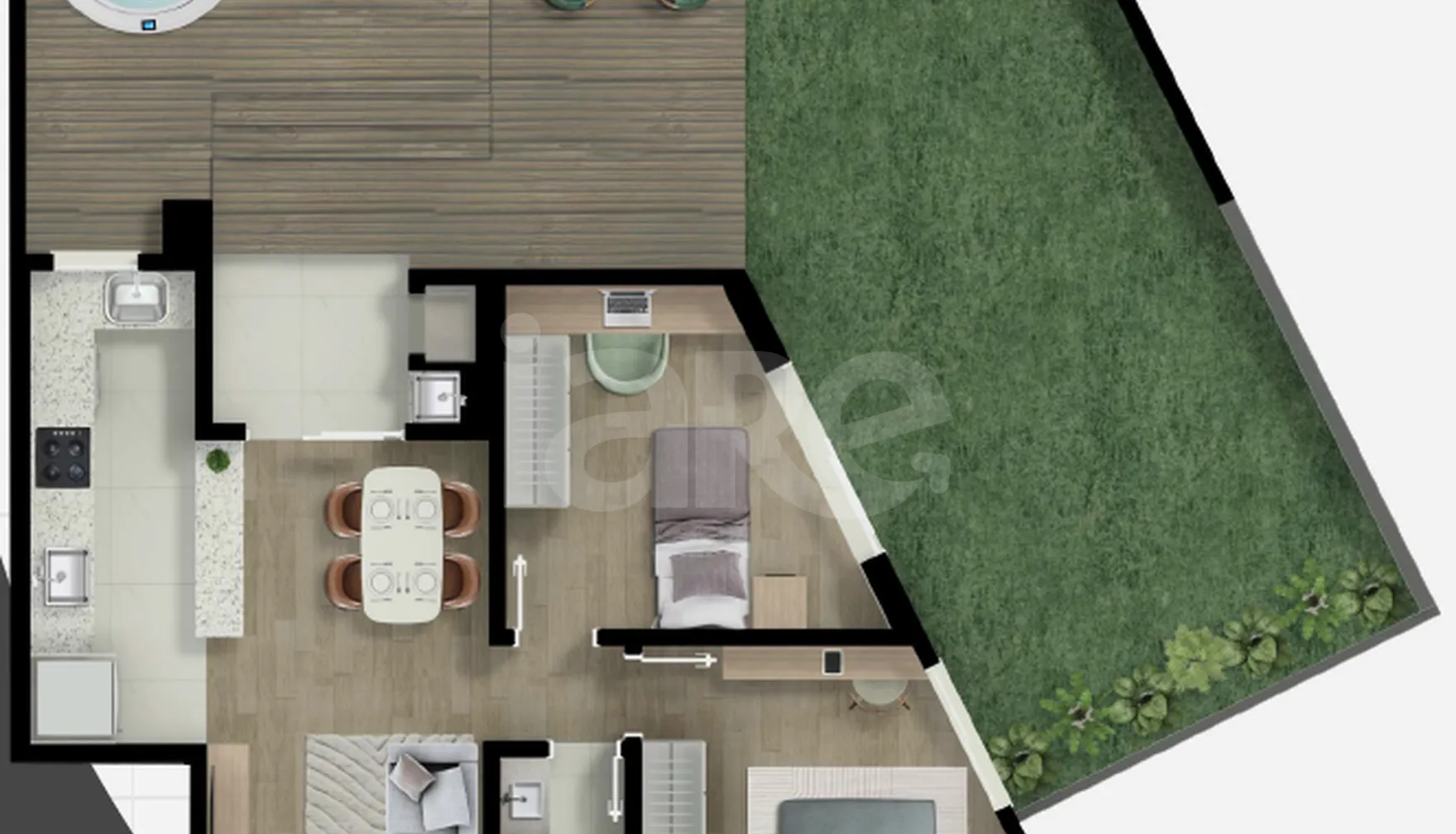 Planta — Garden 126,92 m²