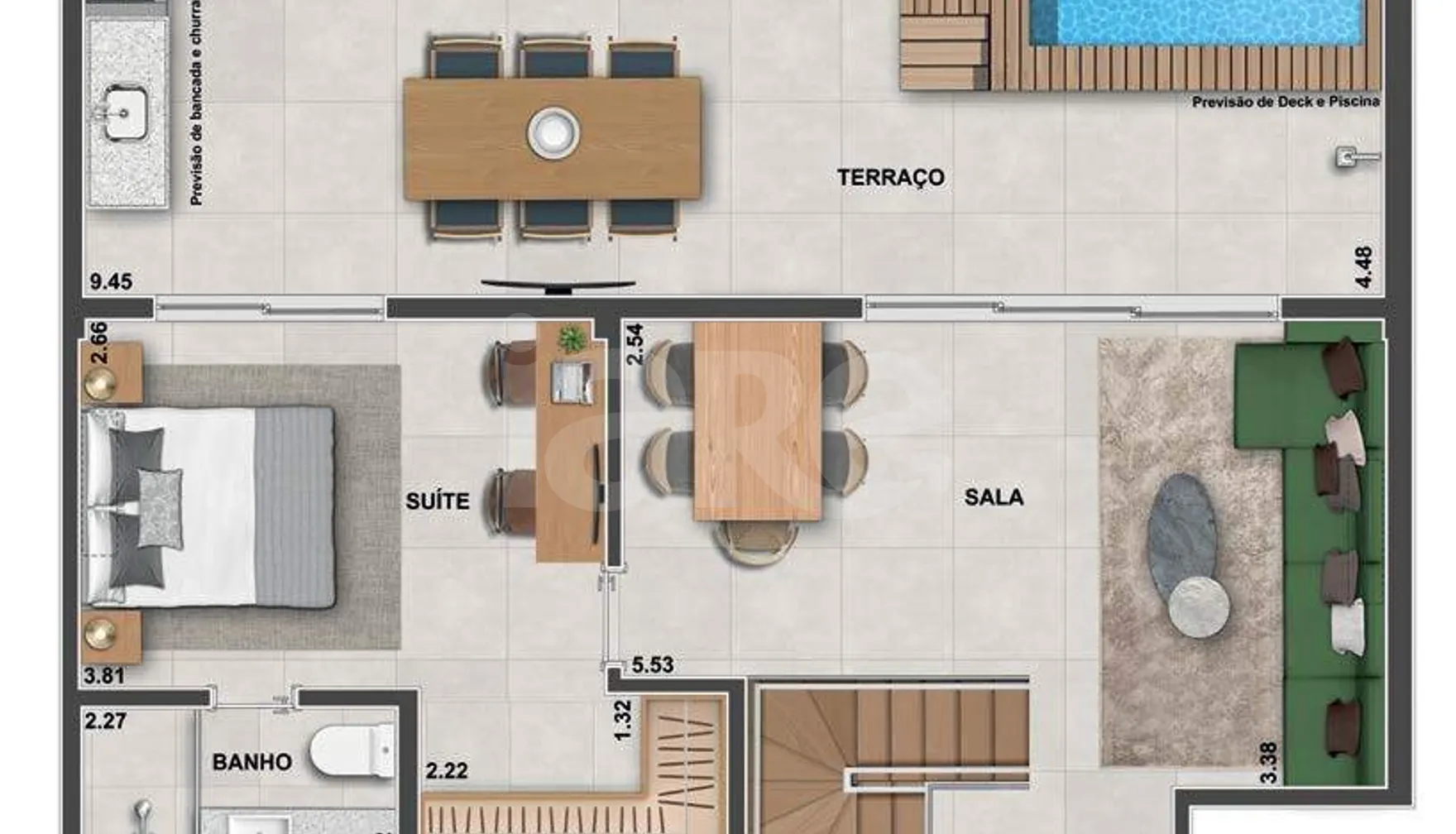 Planta — Garden 183,74 m²