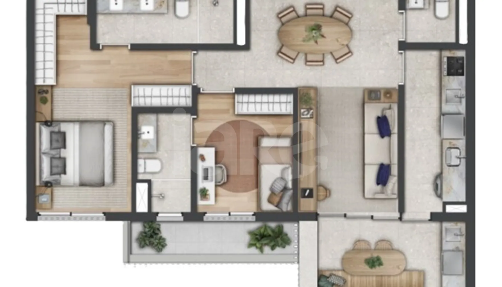 Planta — Apartamento 82,5 m²