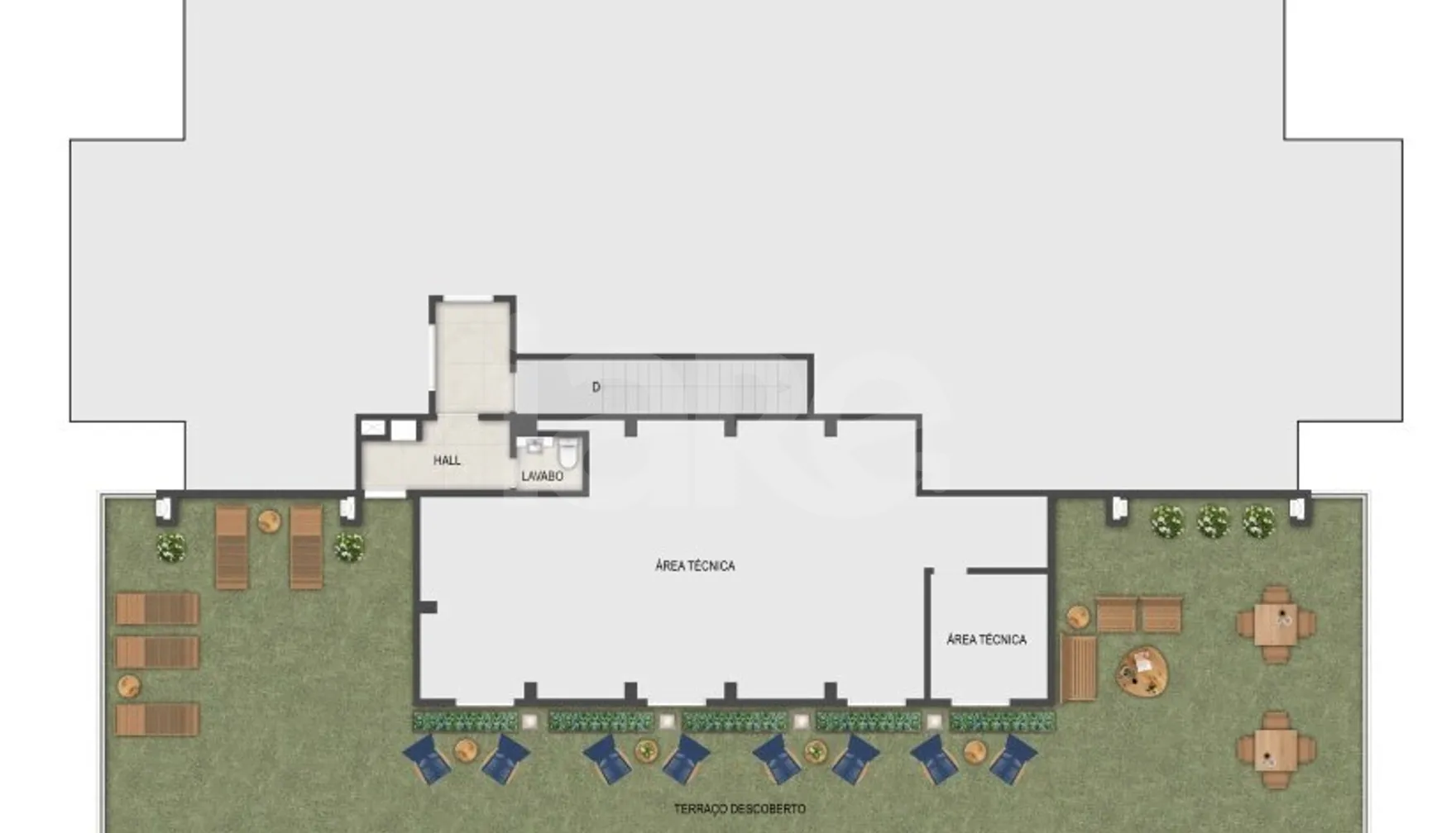 Planta — Pavimento rooftop
