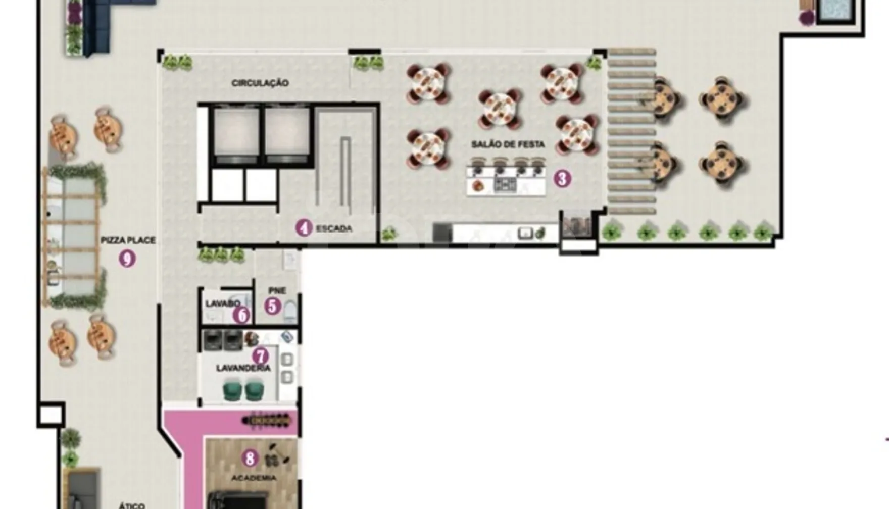 Planta — Pavimento rooftop