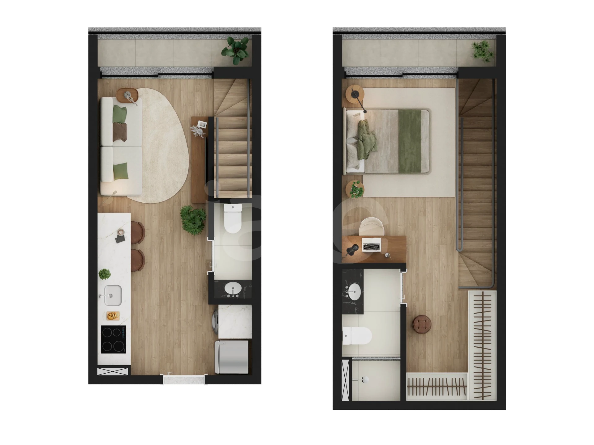 Planta — Cobertura Duplex 52,21 m²