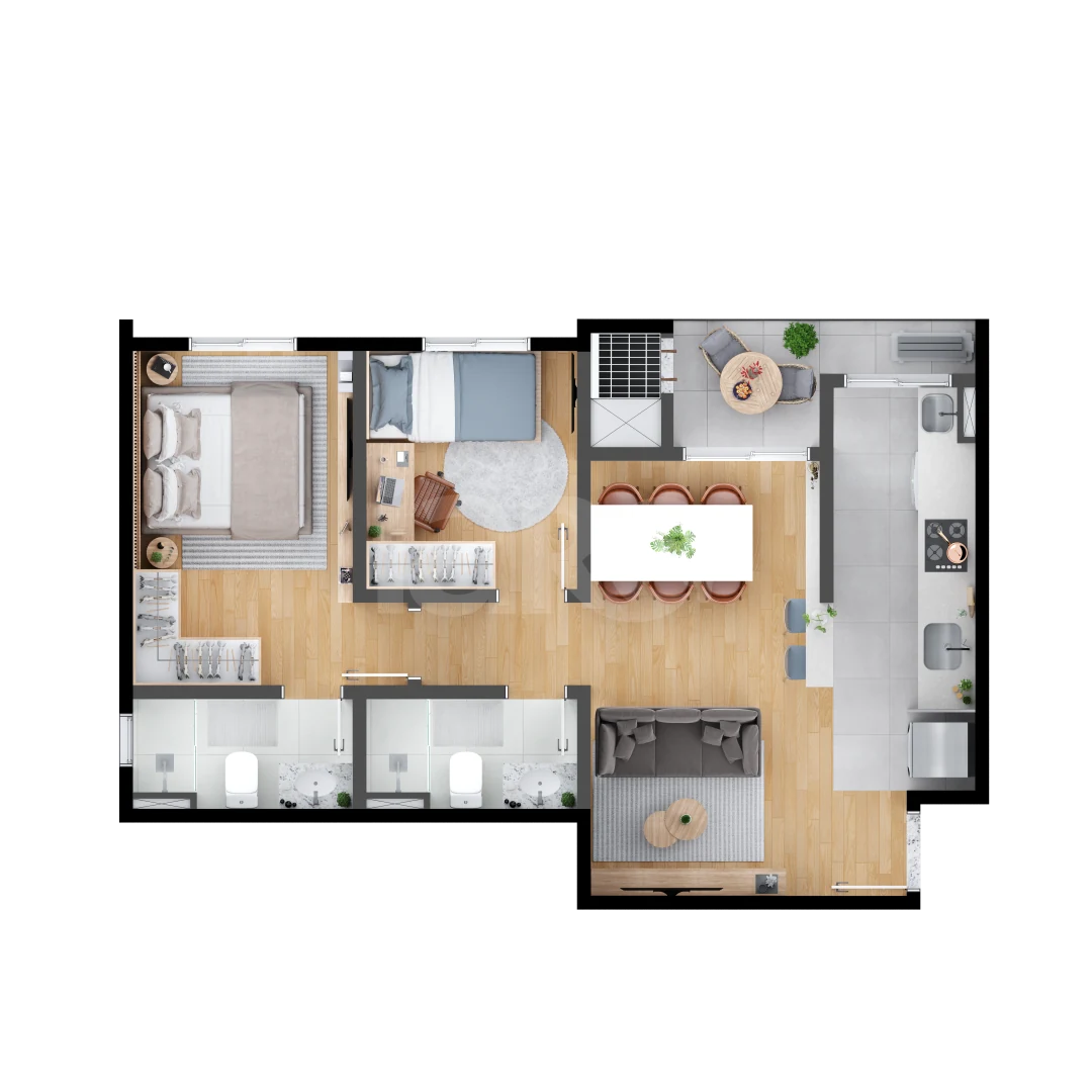 Planta — Garden 53,01 m²