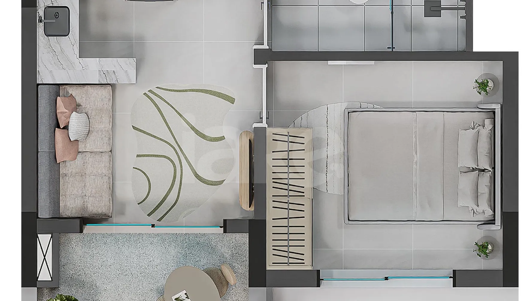 Planta — Garden 34,8 m²