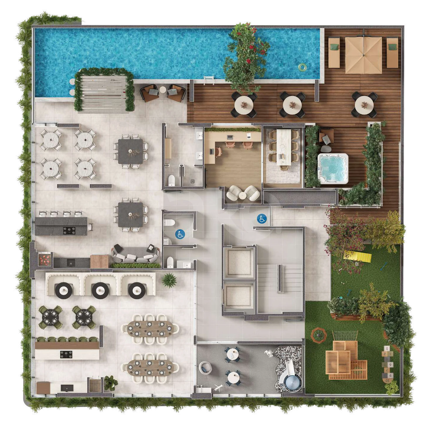 Planta — Pavimento lazer