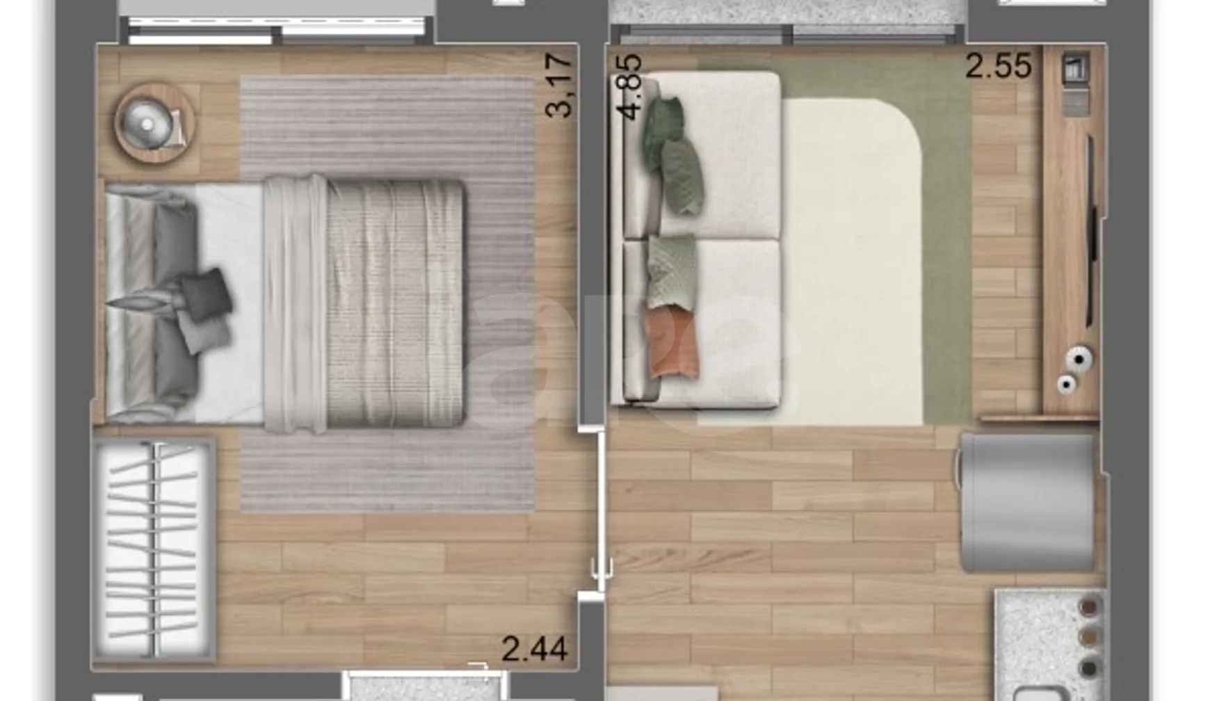 Planta — Garden 41,6 m²