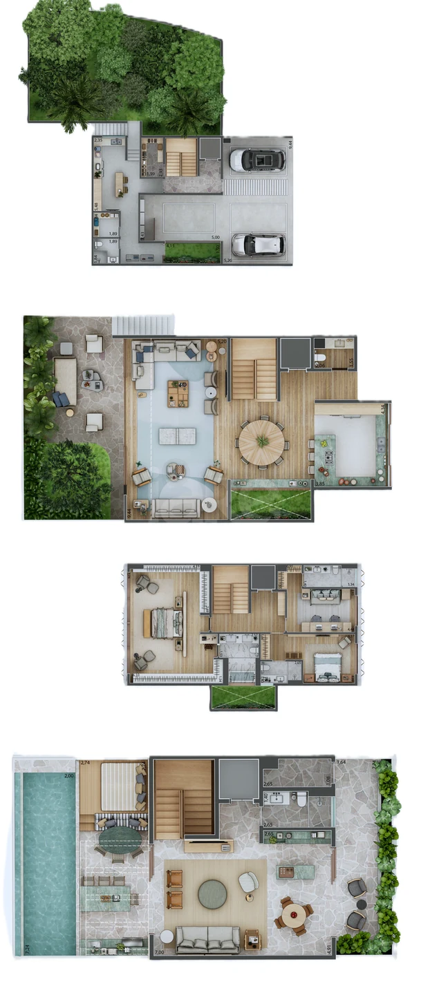 Planta — Casa em Condomínio 730 m²