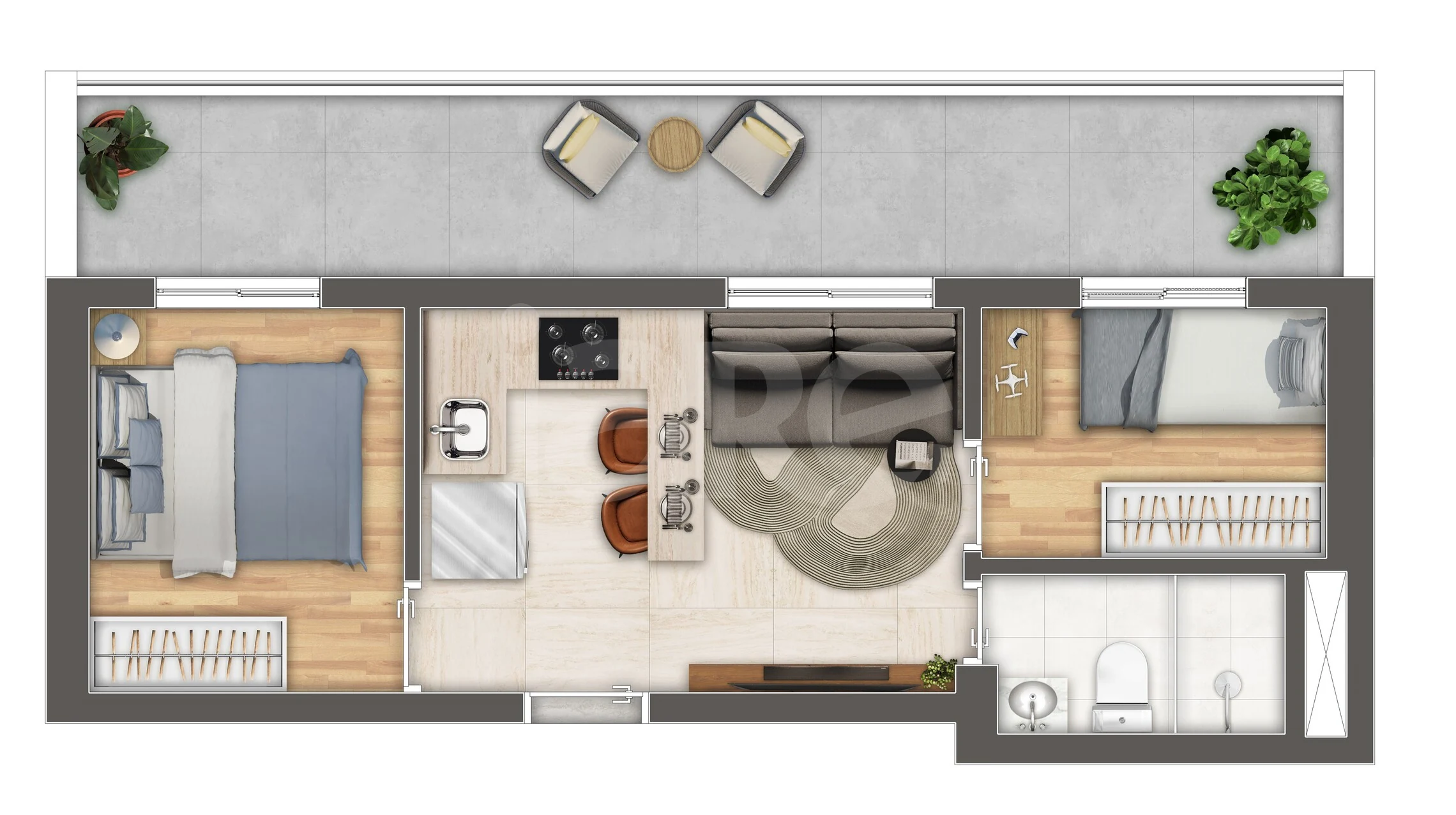 Planta — Garden 45,19 m²