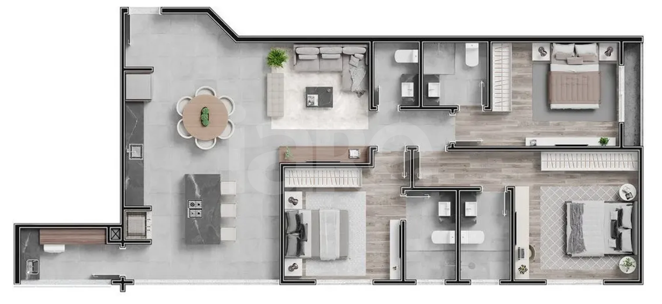 Planta — Apartamento 111,48 m²