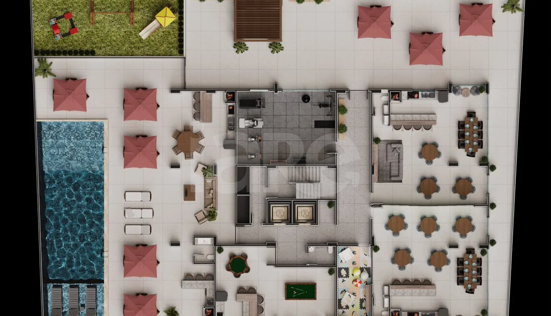 Planta — Pavimento lazer