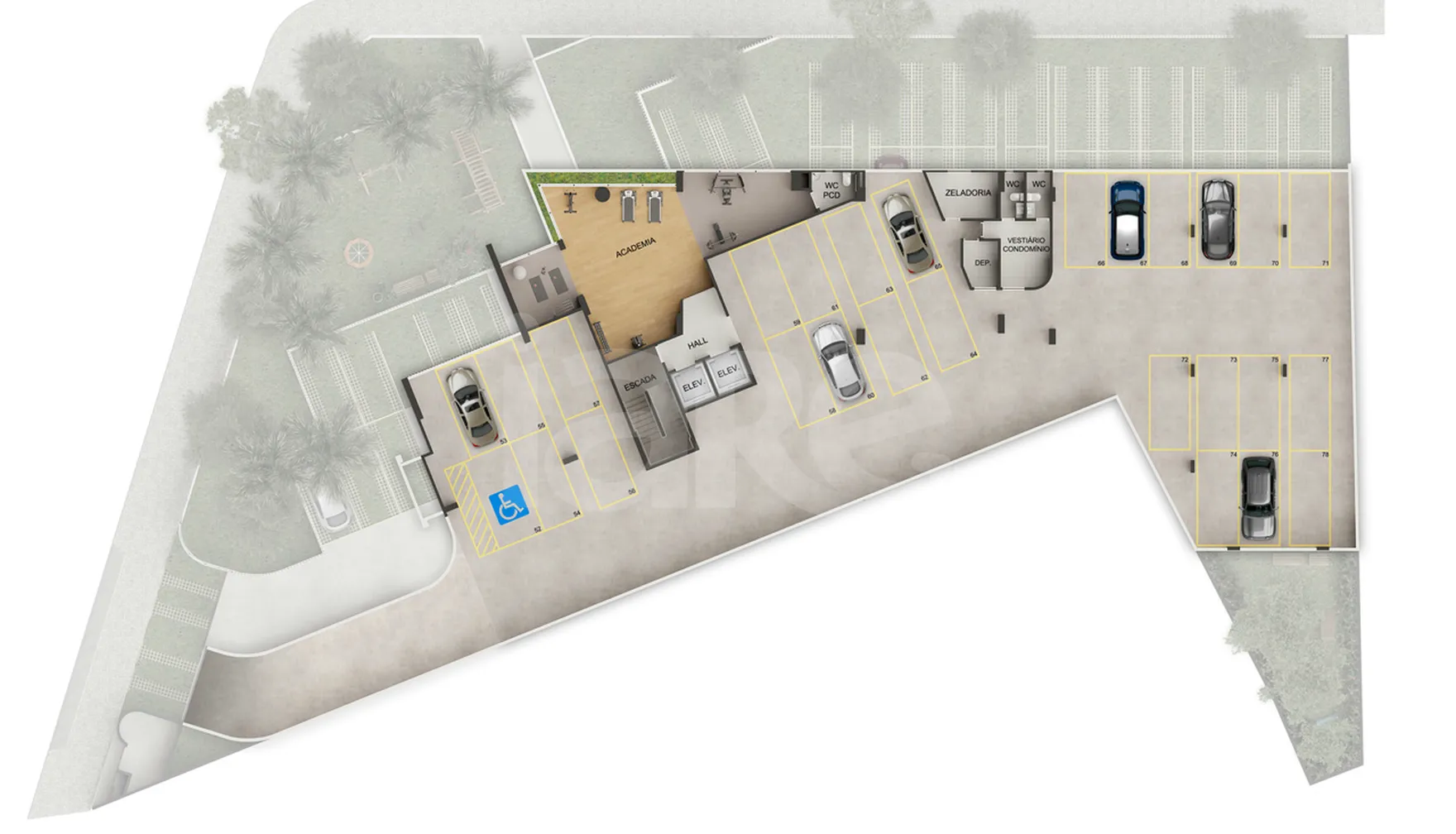 Planta — Pavimento garagem