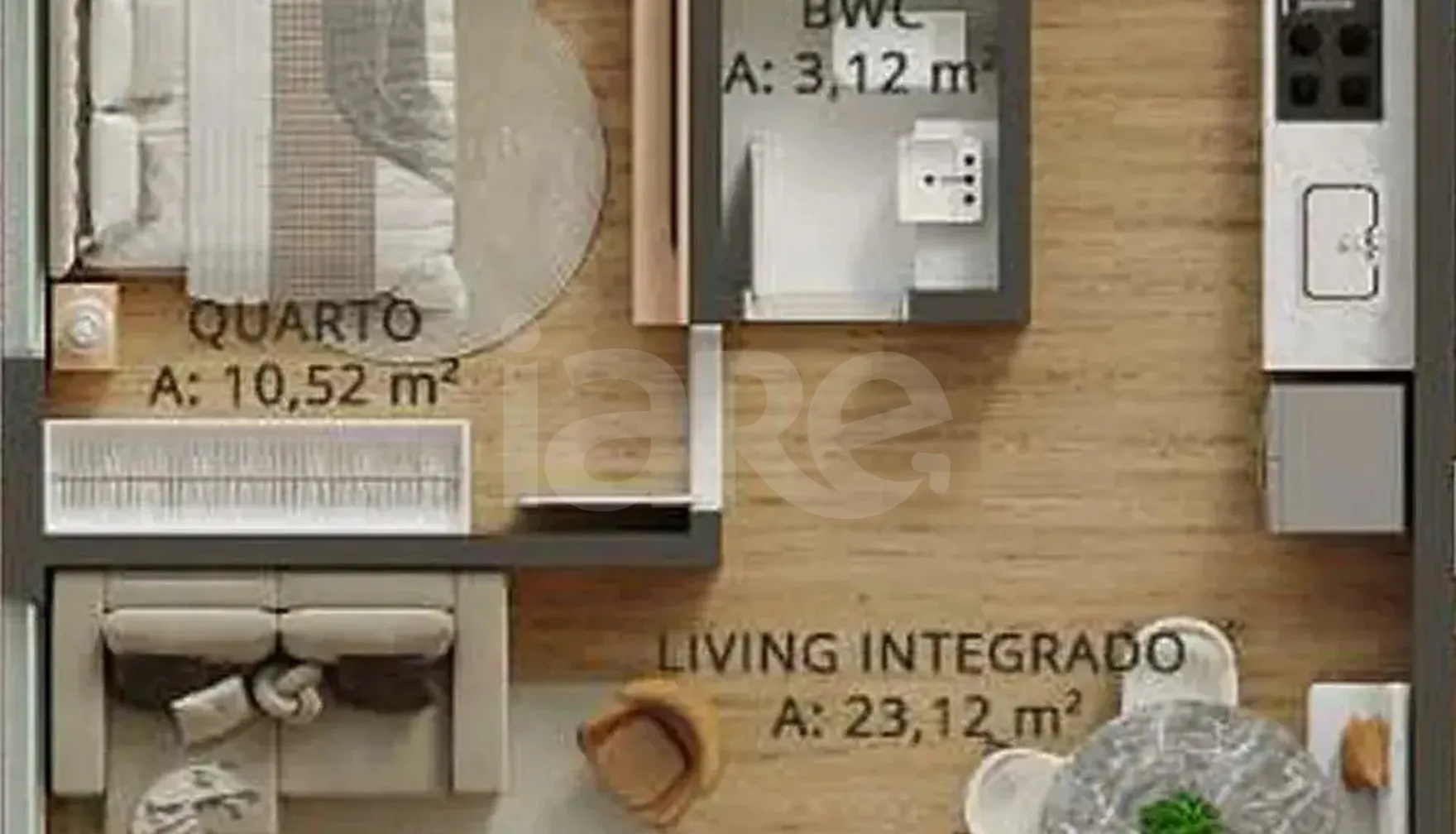 Planta — Apartamento 43,15 m²