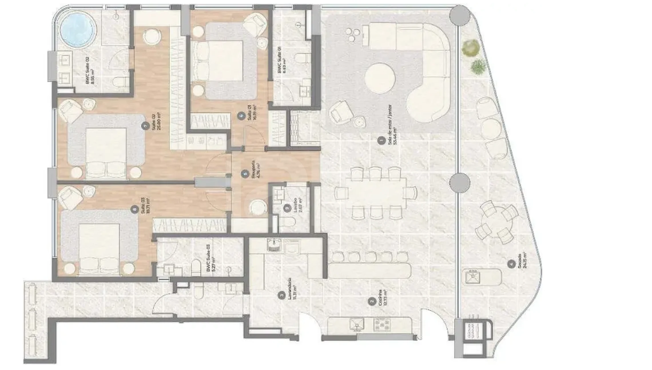 Planta — Apartamento 230,94 m²