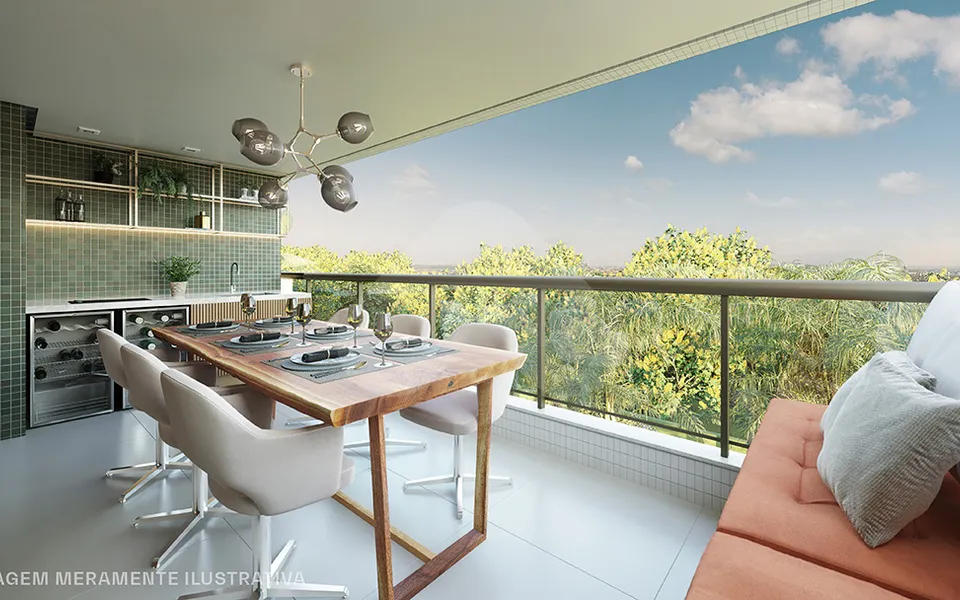 Terrazza Apipucos - Apartamento com 139,32 m², em Monteiro — foto 5