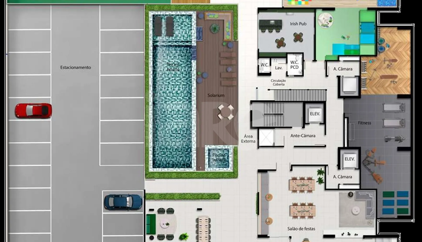 Planta — Pavimento lazer