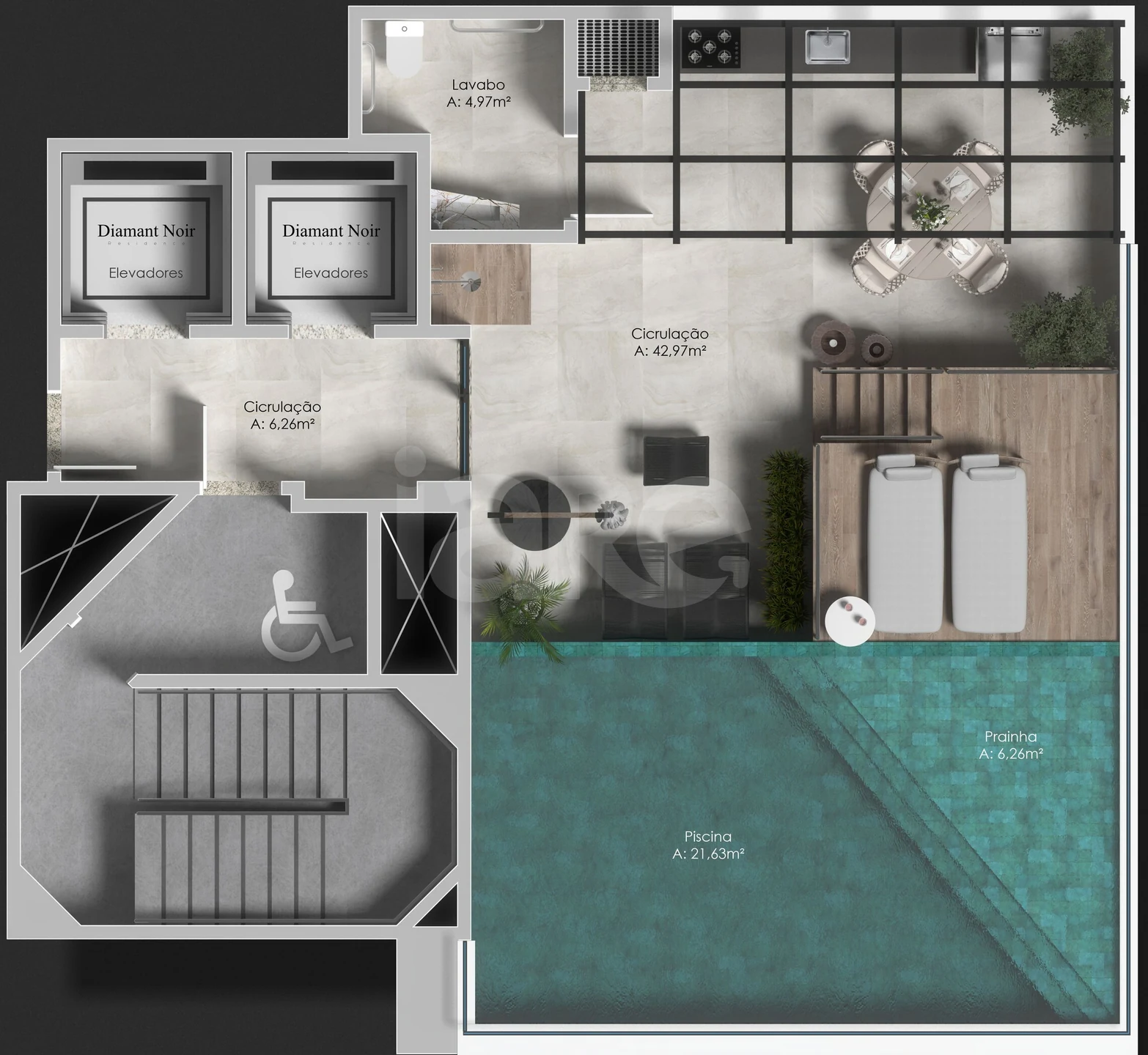 Planta — Pavimento rooftop